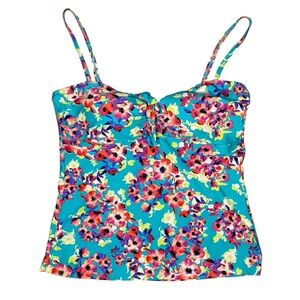 Liz Sport Floral Tankini Bathing Suit Top